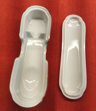 Juego Vintage 6 Cucharitas Doradas Porcelana Nuevo