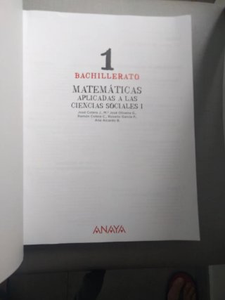 Matemáticas aplicadas a las Ciencias Sociales I...