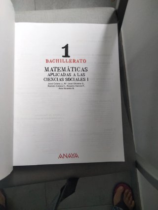 Matemáticas aplicadas a las Ciencias Sociales I...