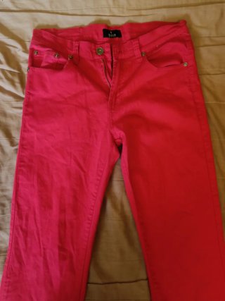 Pantalón vaquero Shenior rojo
