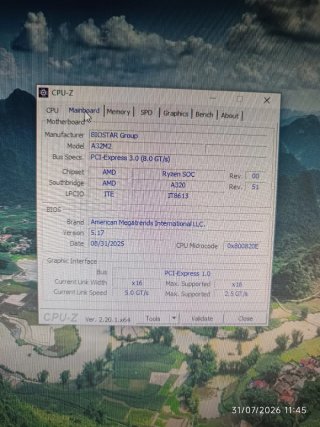 Kit amd AM4 Biostar A32M2 + Ryzen 5 2600 + PSU