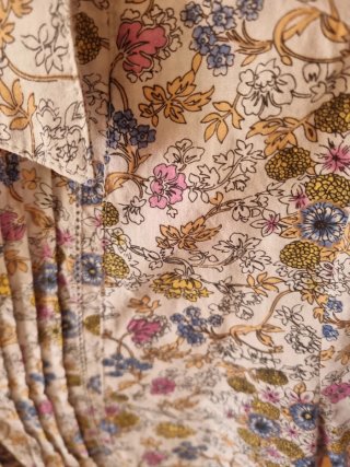 Camisa floral manga corta mujer
