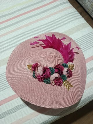 Pamela de fiesta rosa y morada