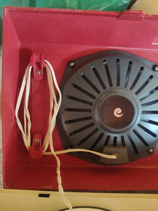 Tocadiscos Retro Cosmo 650 Beige/Rojo