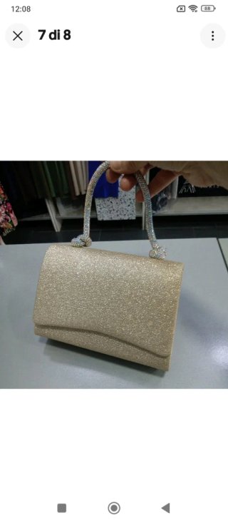 Mrt379 borsetta Pochette gioiello color oro lamina