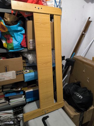 Cama madera y metal 135cm