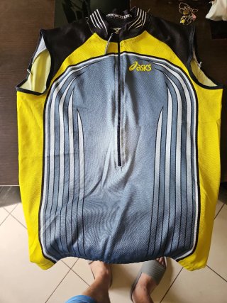 Maillot Ciclismo Sin Mangas Asics Amarillo/Gris