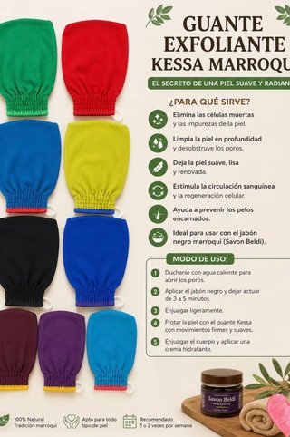 Guantes Exfoliantes Kessa Marroquí (Pack 7)