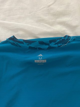 Maglietta Adidas Tg. M Fantasia Blu/Teal