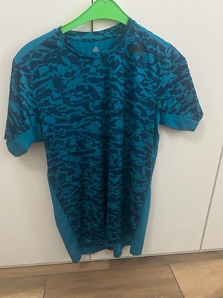 Maglietta Adidas Tg. M Fantasia Blu/Teal