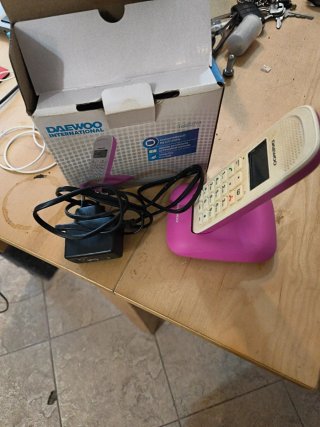 Teléfono Inalámbrico Daewoo Blanco y Rosa