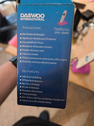 Teléfono Inalámbrico Daewoo Blanco y Rosa