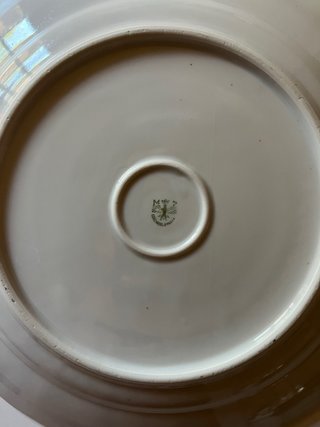 Piatto porcellana vintage rose rosa