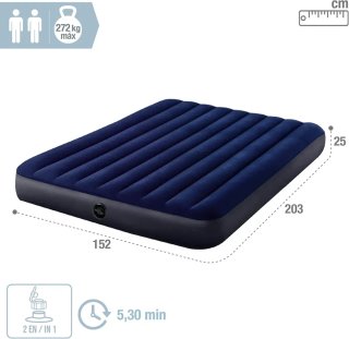 Colchón Hinchable Intex Dura-Beam + Bomba