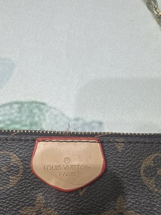 Borsetta donna con catenina marrone tipo LV