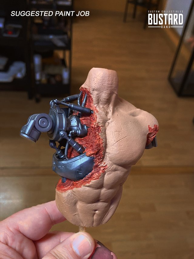 Exclusivo T800 Battle Damaged Custom BUST 1/6