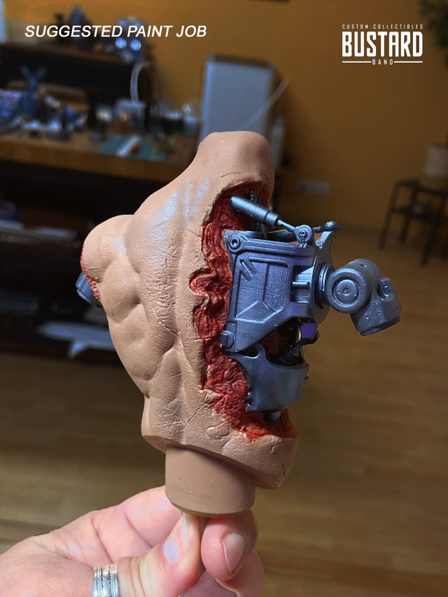 Exclusivo T800 Battle Damaged Custom BUST 1/6