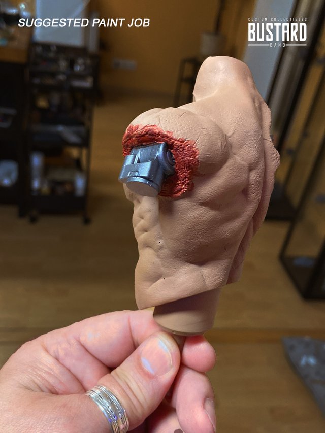 Exclusivo T800 Battle Damaged Custom BUST 1/6