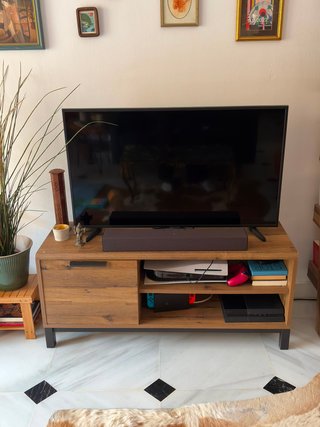 Mueble TV madera y metal