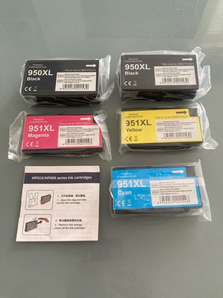 Juego Cartuchos HP 950XL 951XL Negro Magenta Amari