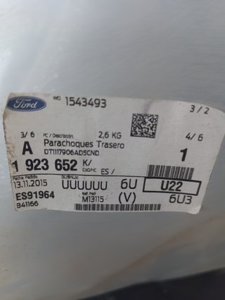 Paragolpes Trasero Ford Transit Tourneo Connect