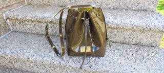 Bolso Bimba y Lola charol marrón original