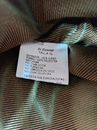 Cazadora de cuero marrón 100% talla 56.