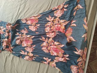 Vestido maxi estampado flores