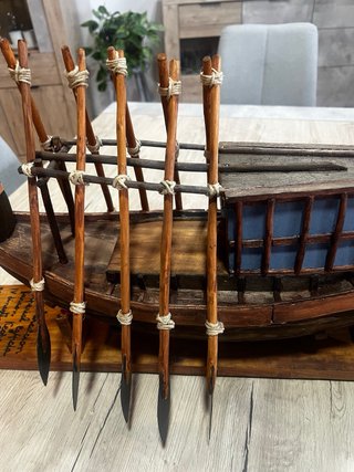 Maqueta Barco Egipcio Artesanal