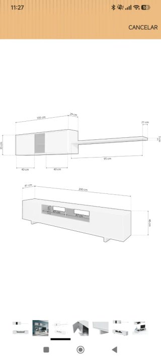 Mueble televisor completo marca HabitDesign.