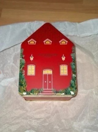 Scatola Latta Yves Rocher Natale Casa Rossa