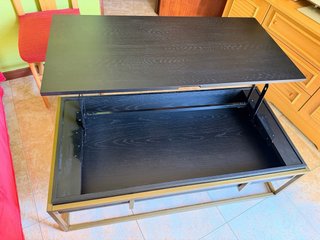 Mesa de centro elevable madera y metal