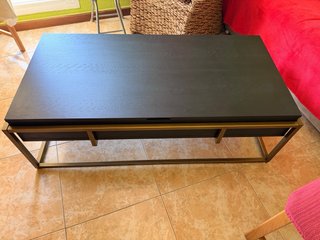 Mesa de centro elevable madera y metal