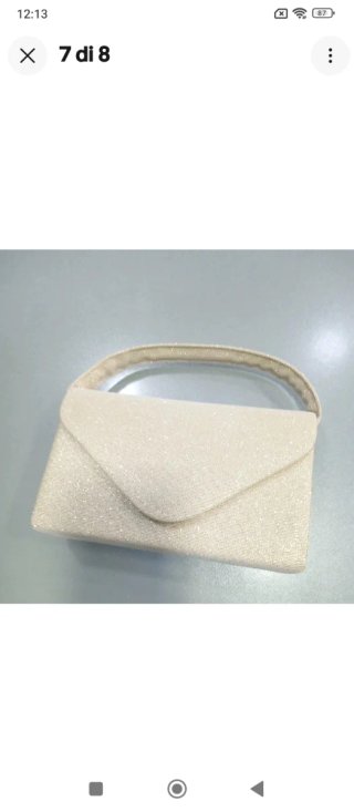 Al321 Pochette donna oro platino tessuto luccicoso