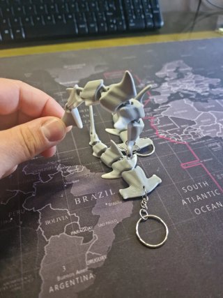 Llaveros Articulados 3D - Tiburón Martillo