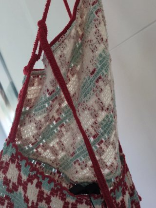 Vestido largo punto Zara multicolor