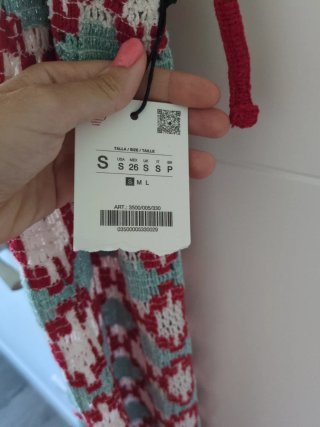 Vestido largo punto Zara multicolor
