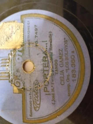 Disco Vinilo Odeon 78 RPM Celia Gámez Iportera
