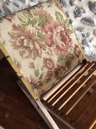 Hamaca reposapiés floral madera, descanso pies
