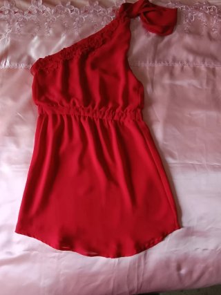 Vestido Mango Rojo Fiesta T XS