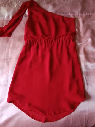 Vestido Mango Rojo Fiesta T XS