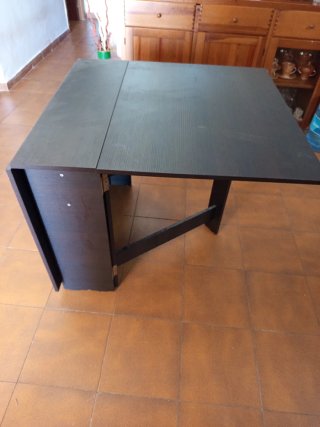 Mesa plegable salón madera