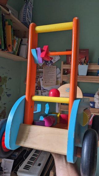 Carrito primeros pasos madera