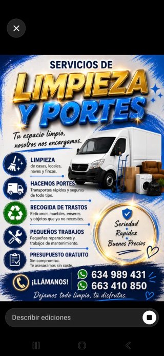 Servicios de Limpieza y Portes