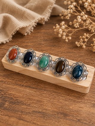 Anillo Vintage Jade Verde