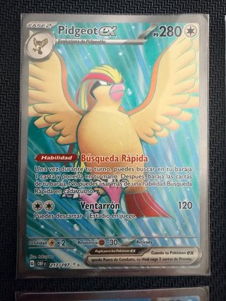 Pack 4 Cartas Pokémon EX (Pikachu, Pidgeot, Mega-G