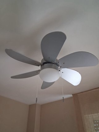 Dos ventiladores de techo 6 aspas, bajo consumo