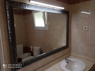 Espejo de baño gris industrial ,con aplique LED