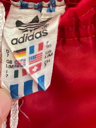 Pantalón corto vintage Adidas Rojo