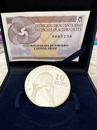 Moneda 10 Euros Plata Parada de Portero 2010